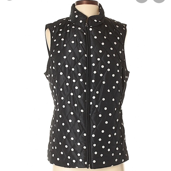 croft & barrow Jackets & Blazers - Polka dot vest S